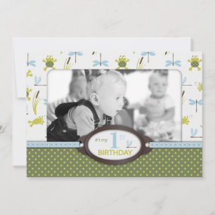 Sapo De Natação De Ribbit Convite De Aniversári