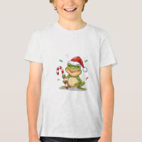 Sapo de Natal Fofo Com Cana de Açúcar - Férias Div