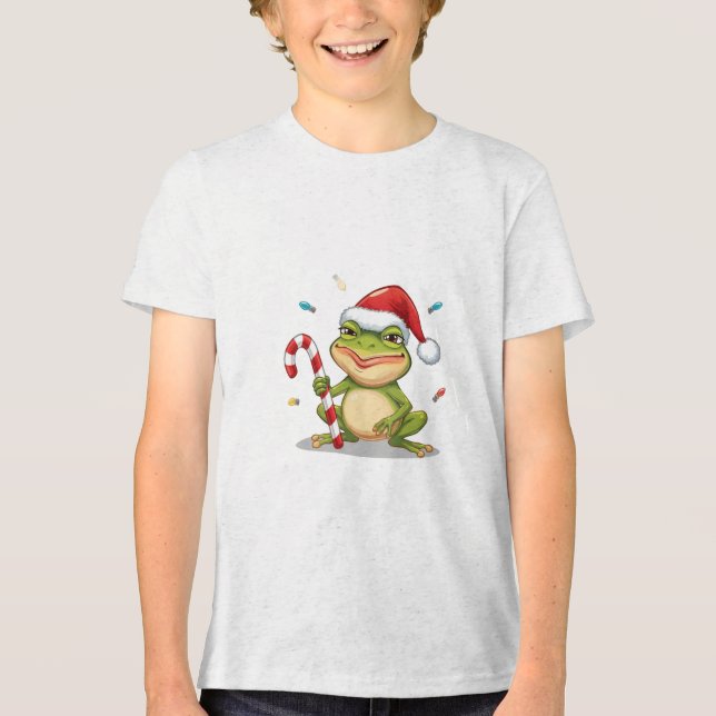 Sapo de Natal Fofo Com Cana de Açúcar - Férias Div (Frente)