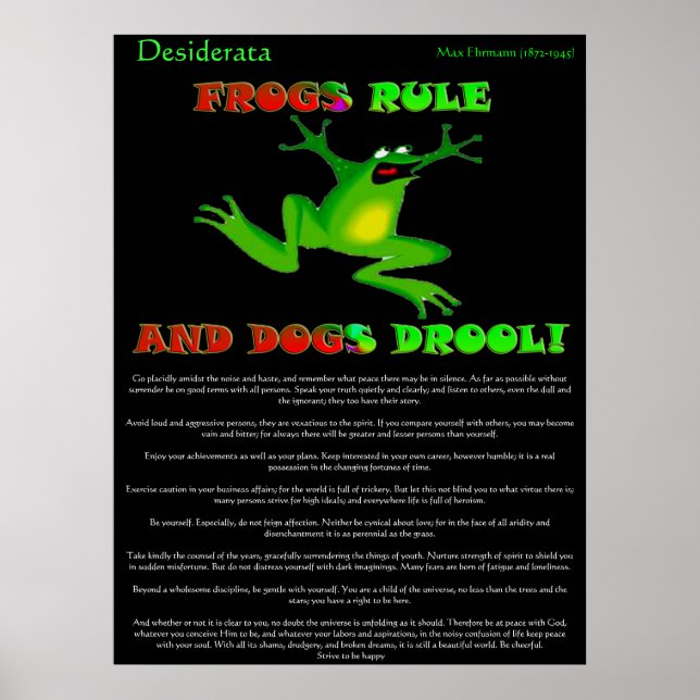Sapo de Posters Desiderata (Frente)