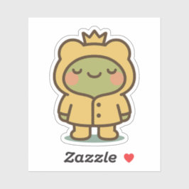 Sapo do adesivo amarelo de casaco