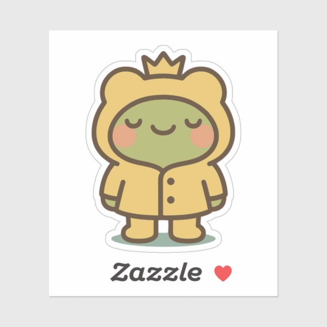 Sapo do adesivo amarelo de casaco (Folha)