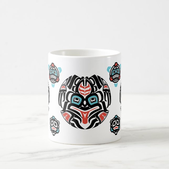 sapo do Haida-estilo, cores silenciado - caneca do (Centro)