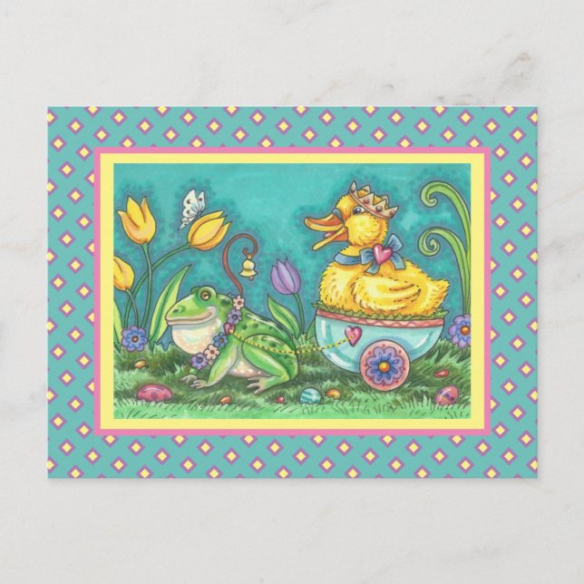 SAPO E ROYAL. CARTÃO POSTAL DE PÁSCOA WHIMSICAL (Frente)