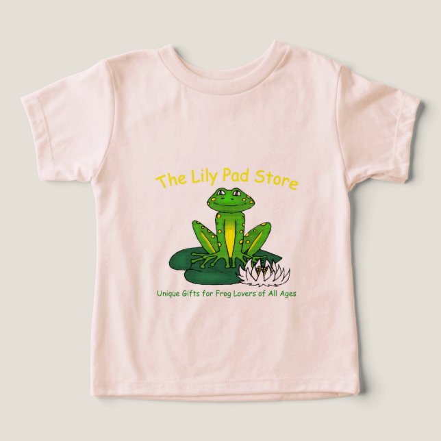Sapo em um Lírio Rosa Claro (Design frontal)