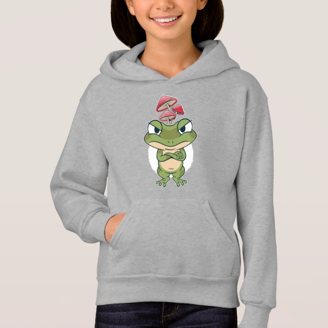 Sapo engraçado com cogumelos (Frente)