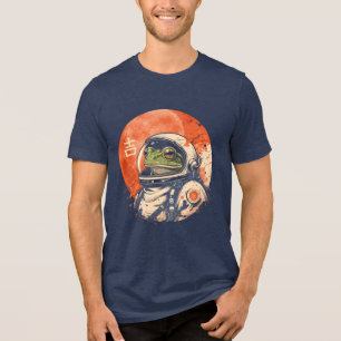 Sapo Espacial Retro Sob a Lua Vermelha