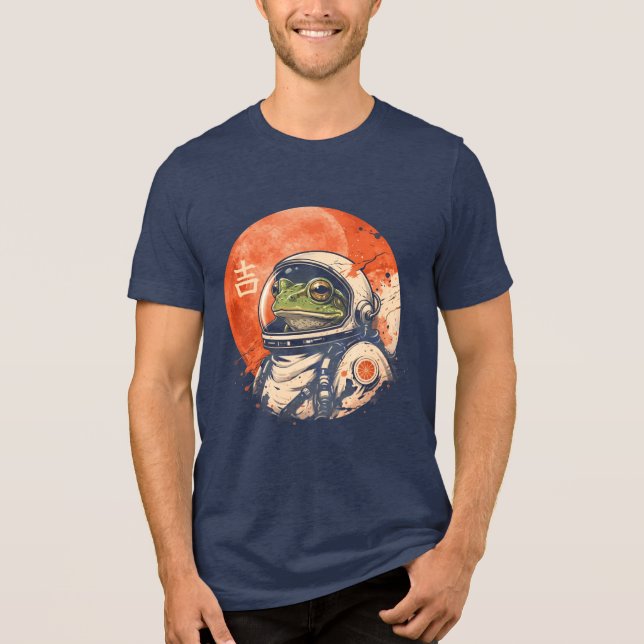 Sapo Espacial Retro Sob a Lua Vermelha (Frente)