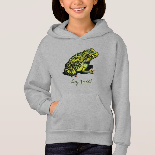 Sapo, feliz de frogmas! Hoodie (Frente)