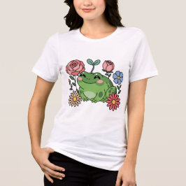Sapo Fofo com Design de Flores Kawaii Cottagecore