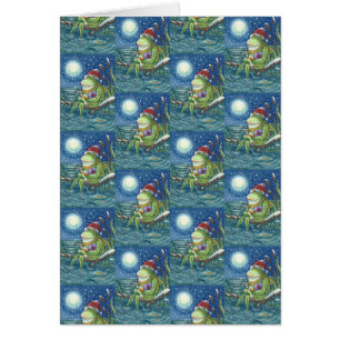 SAPO no vazio do CARTÃO do NATAL do FERIADO do