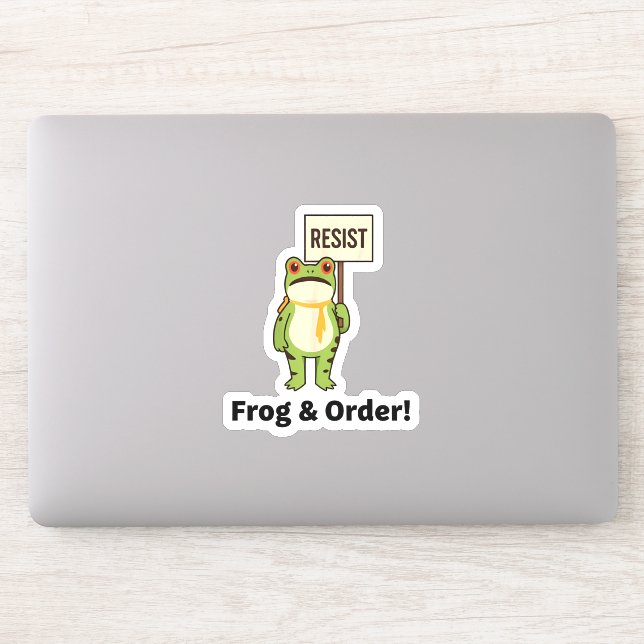  Sapo & Ordem! Adesivo Resistência (Computador)