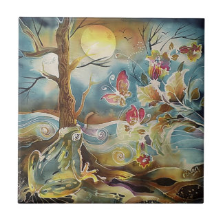 Sapo Pela Pintura Da Seda De Água