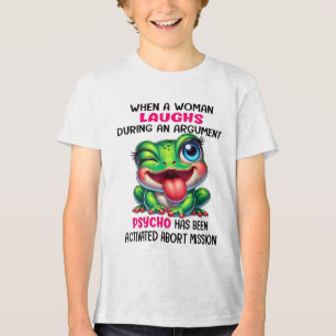 Sapo Quando Uma Mulher Ri Durante Um Argumento Psi