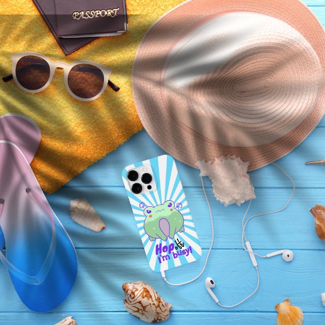 Sapo Raiva e Bonita kawaii com presente estelar (Cute and sassy Kawaii Style Angry Frog for girls saying hop off, I'm busy)