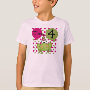 Sapo rosa 4.º Camisetas e presentes de aniversário