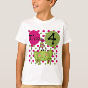 Sapo rosa 4.º Camisetas e presentes de aniversário
