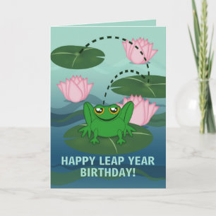Sapo Saltante, Cartão de Aniversário do Ano Leap