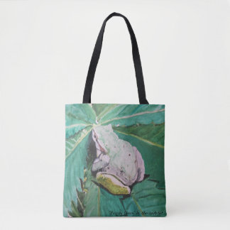 "Sapo sobre o Verde" por AlarsenArtist Tote Bag