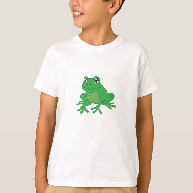 Sapo verde de uma camisa para crianças (Frente)