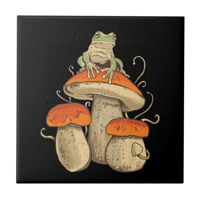 Sapo Vintage com Cogumelos Cottagecore (Frente)