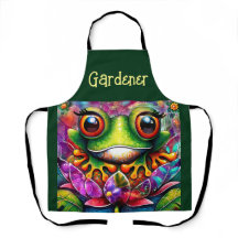 Sapo Whimsic Pintura De Abstrato Floral Verde