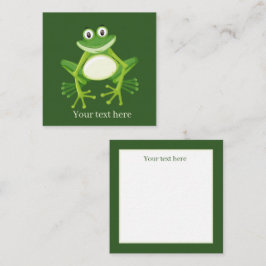 sapos bonitos adicionam cartão de nota de sentimen