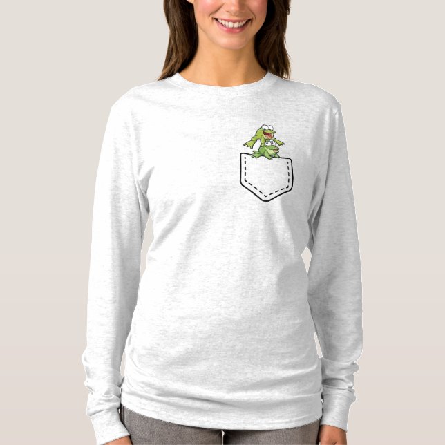 Sapos bonitos em camiseta de bolso (Frente)