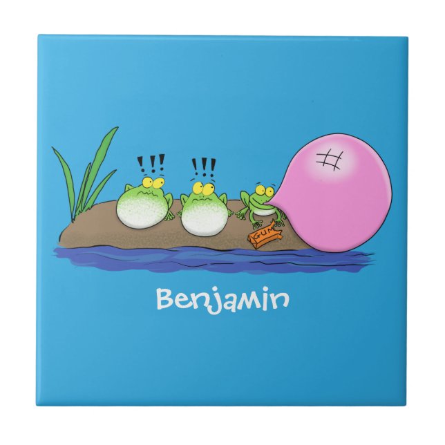 Sapos engraçados bonitos ilustração de desenho ani (Frente)