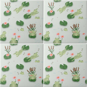 Sapos Fofos em Berçário de Lagoa de Lírios Neutro
