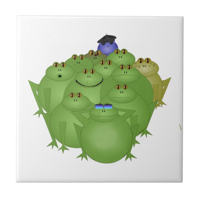 Sapos Funky Azulejo cerâmico (Frente)