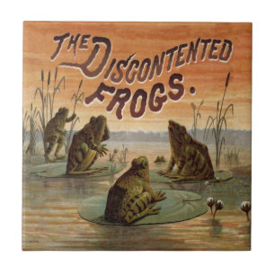 Sapos Lily Pads Ilustração da Lua