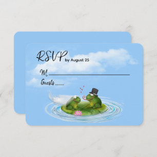 Sapos RSVP de Casamento no Lily Pad