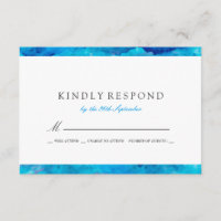 Sapphire Abstrato Watercolor Weding RSVP