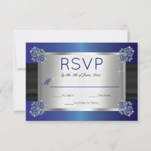 Sapphire de Ouros Elegante Clasps Blue Weding RSVP