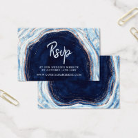 Sapphire Geode Agate Website RSVP Inserir Placas