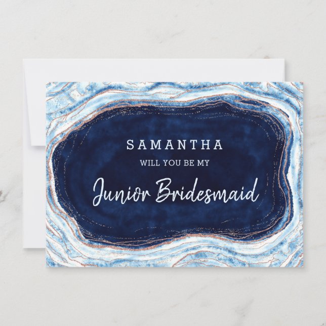 Sapphire Geode Seja Minha Proposta De Bridesmaid J (Frente)