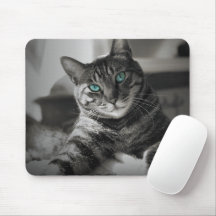 Sapphire Soul - Olhar Silencioso Mouse Pad de Arte