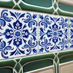 Sapphire Talavera Lisbon Patterna Cerâmica Design<br><div class="desc">Indigo Azulejo Blue Lisboa O azulejo cerâmico Talavera, de Lisboa, é uma bela e única adição a qualquer lar. Um produto de alta qualidade com estética de eterno. A cor azul dos azulejos é inspirada pelo azul-índio dos famosos azulejos azulejo de Lisboa, acrescentando um toque de história e cultura ao...</div>