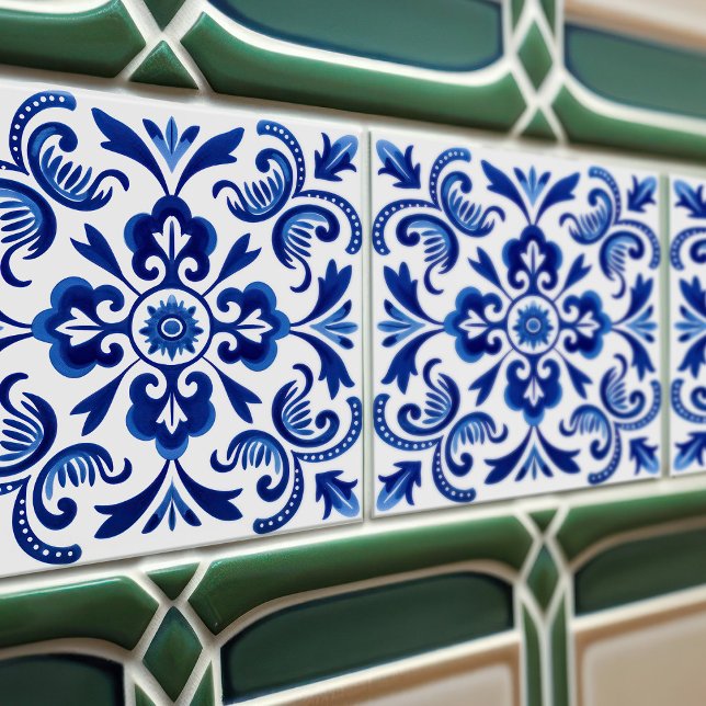 Sapphire Talavera Lisbon Patterna Cerâmica Design (Criador carregado)