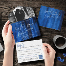 Sapphire Wedding 45ª opção de código QR de foto RS