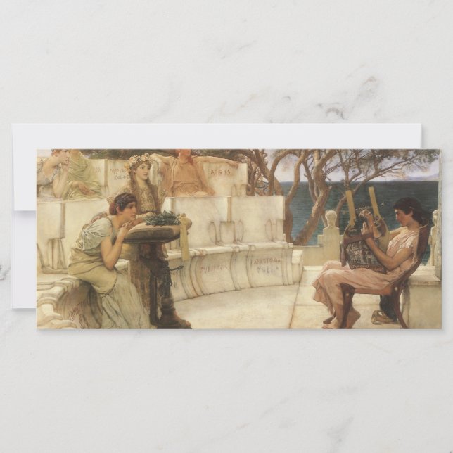 Sappho e Alcaeus por Sir Lawrence Alma Tadema (Frente)