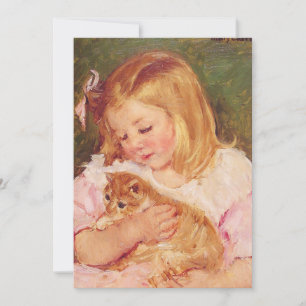 Sara segurando um gato   Mary Cassatt