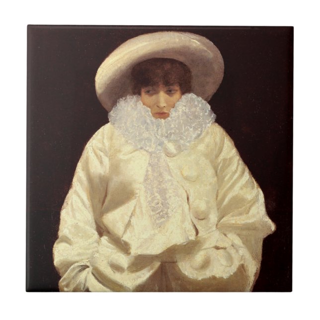 Sarah Bernhardt como Pierrot (Frente)