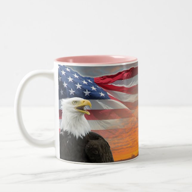 Sarah Palin - canecas de Eagle da bandeira dos (Esquerda)