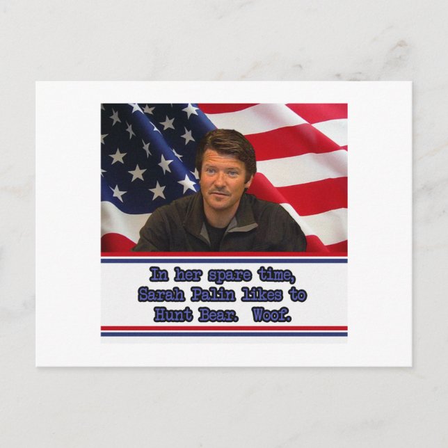 Sarah Palin Gosta Do Cartão De Posto Do Urso De Ca (Frente)