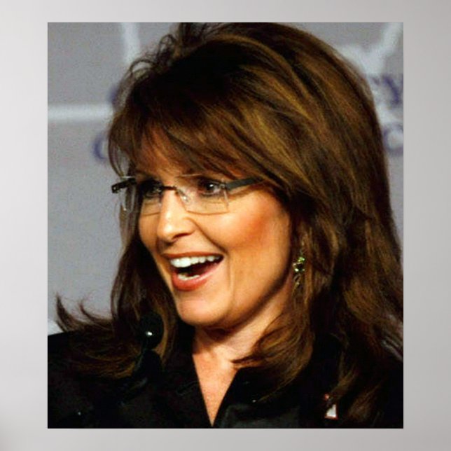 Sarah Palin sorrindo para Poster de Multidão (Frente)