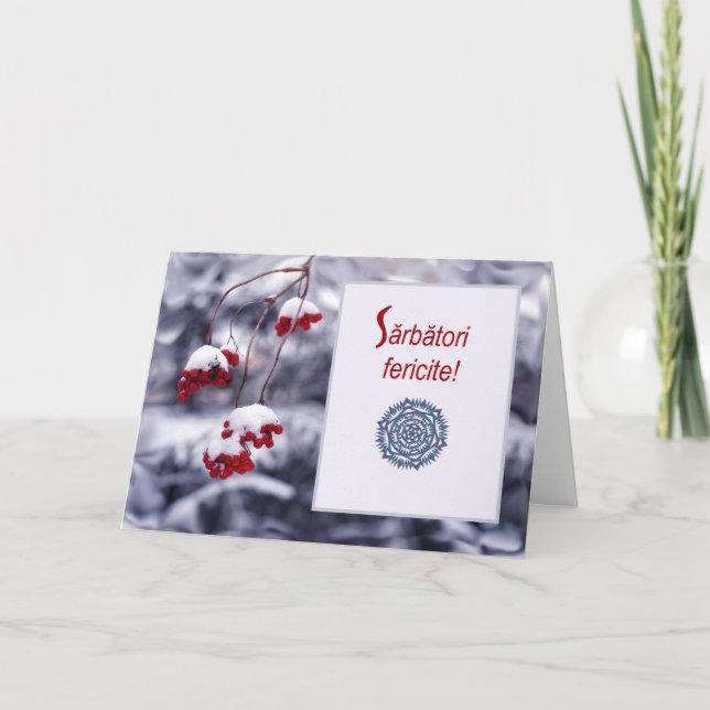 Sarbatori fericite, Cartão de Natal romeno (Frente)