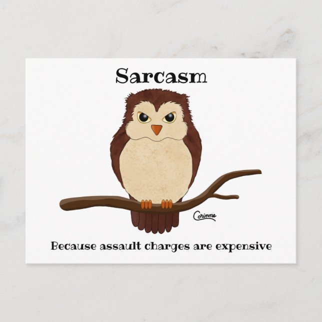 Sarcasm Owl - Cartão postal (Frente)