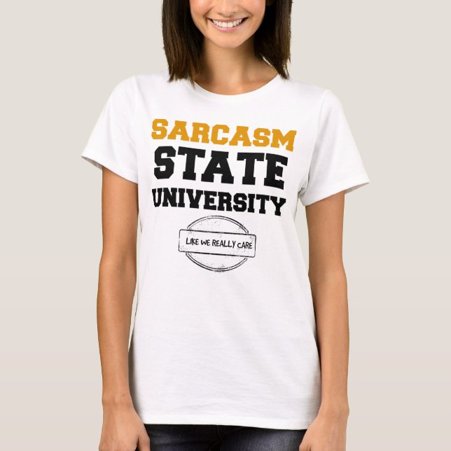 Sarcasm State Bella+Canvas Boxy Crop Top T Shirt (Frente)